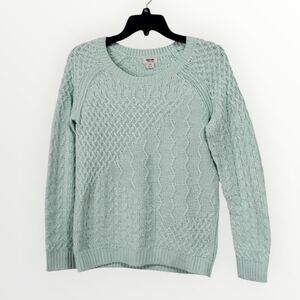 Mossimo Supply Co Mint Green Cable Knit Sweater Size Small